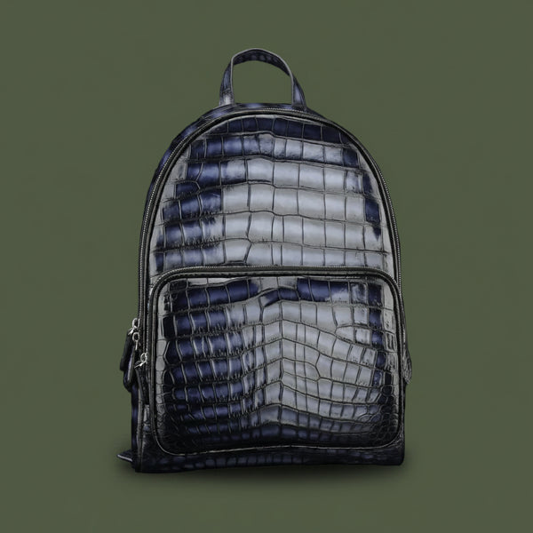 Zaffiro Imperiale Nile Crocodile Leather Backpack