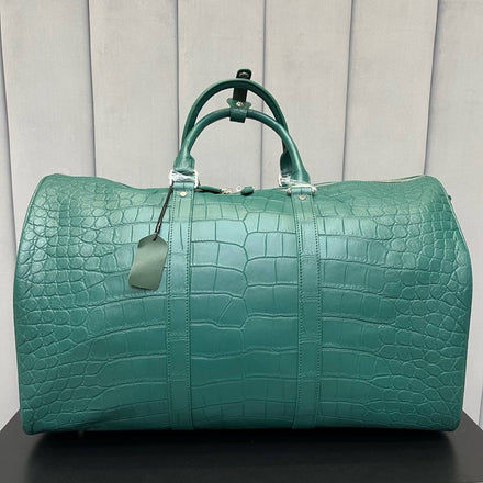 Load image into Gallery viewer, Smeraldo Imperiale Crocodile Leather Travel Bag
