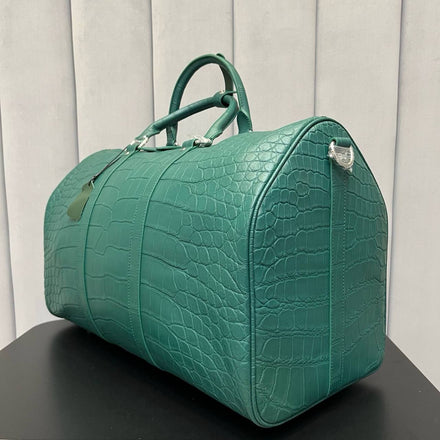 Load image into Gallery viewer, Smeraldo Imperiale Crocodile Leather Travel Bag
