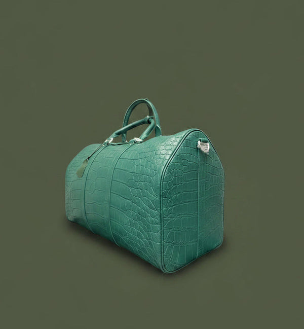 Smeraldo Imperiale Nile Crocodile Leather Travel Bag
