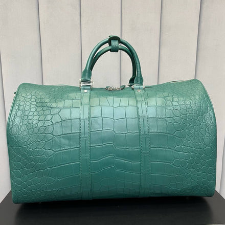 Load image into Gallery viewer, Smeraldo Imperiale Crocodile Leather Travel Bag
