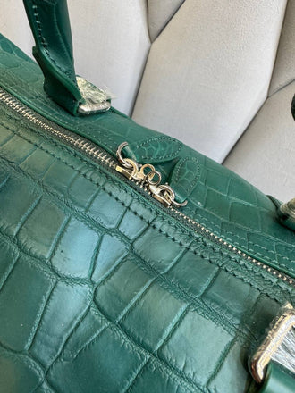 Load image into Gallery viewer, Smeraldo Imperiale Crocodile Leather Travel Bag

