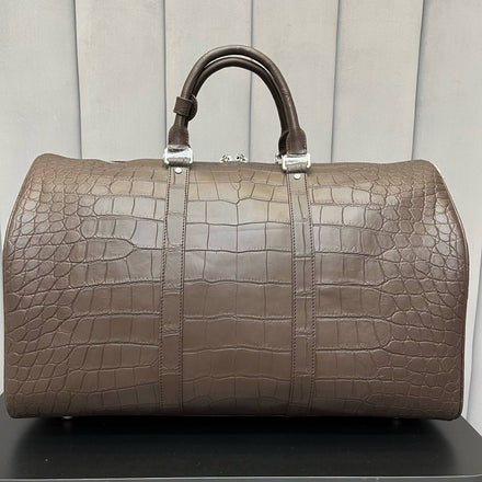 Load image into Gallery viewer, Tortora Imperiale Crocodile Leather Travel Bag

