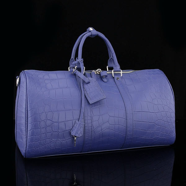 Lavanda Imperiale Crocodile Leather Travel Bag