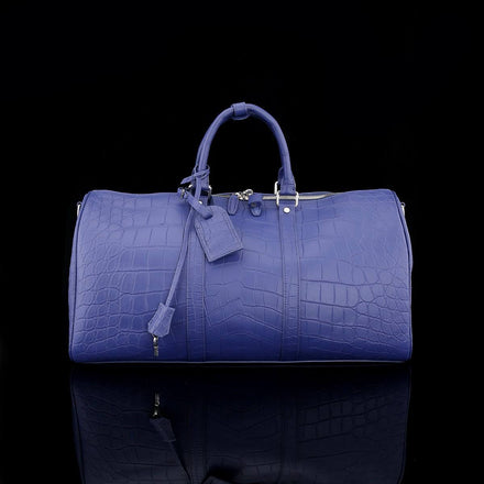 Load image into Gallery viewer, Lavanda Imperiale Crocodile Leather Travel Bag
