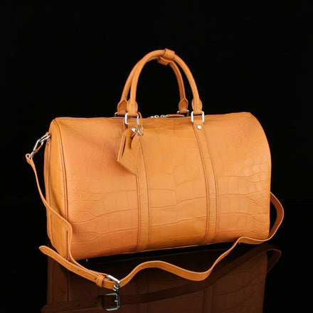 Load image into Gallery viewer, Cognac Imperiale Crocodile Leather Travel Bag
