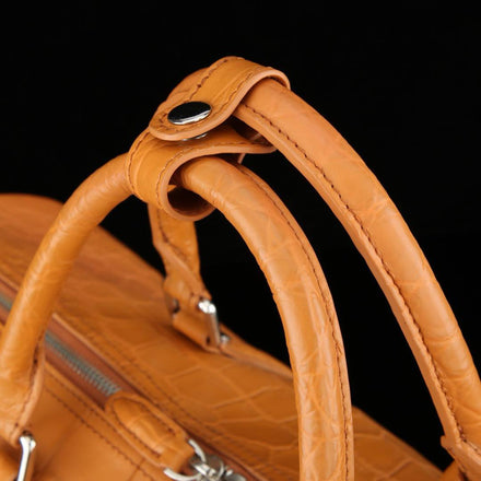 Load image into Gallery viewer, Cognac Imperiale Crocodile Leather Travel Bag
