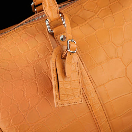 Load image into Gallery viewer, Cognac Imperiale Crocodile Leather Travel Bag
