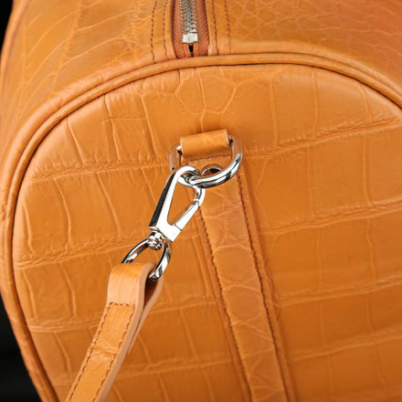 Load image into Gallery viewer, Cognac Imperiale Crocodile Leather Travel Bag
