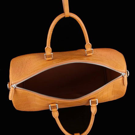 Load image into Gallery viewer, Cognac Imperiale Crocodile Leather Travel Bag

