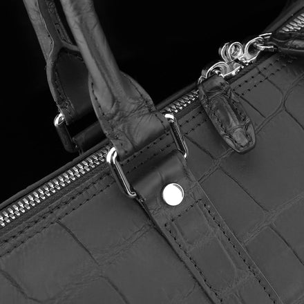 Load image into Gallery viewer, Nero Imperiale Crocodile Leather Travel Bag
