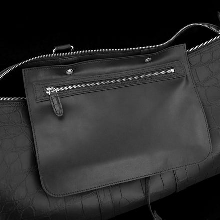 Load image into Gallery viewer, Nero Imperiale Crocodile Leather Travel Bag
