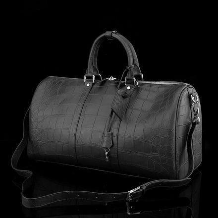 Load image into Gallery viewer, Nero Imperiale Crocodile Leather Travel Bag
