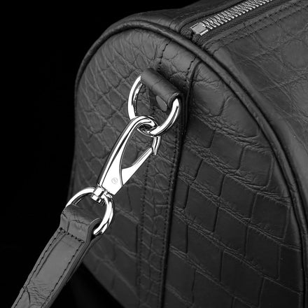 Load image into Gallery viewer, Nero Imperiale Crocodile Leather Travel Bag
