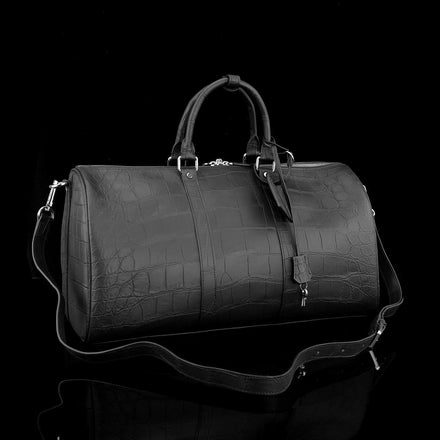Load image into Gallery viewer, Nero Imperiale Crocodile Leather Travel Bag
