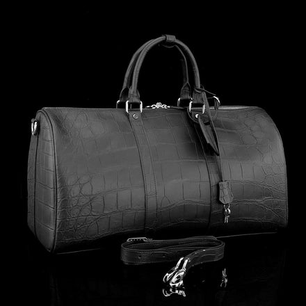 Load image into Gallery viewer, Nero Imperiale Crocodile Leather Travel Bag

