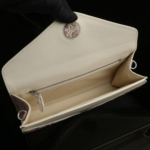 Perla Imperiale Crocodile Leather Clutch