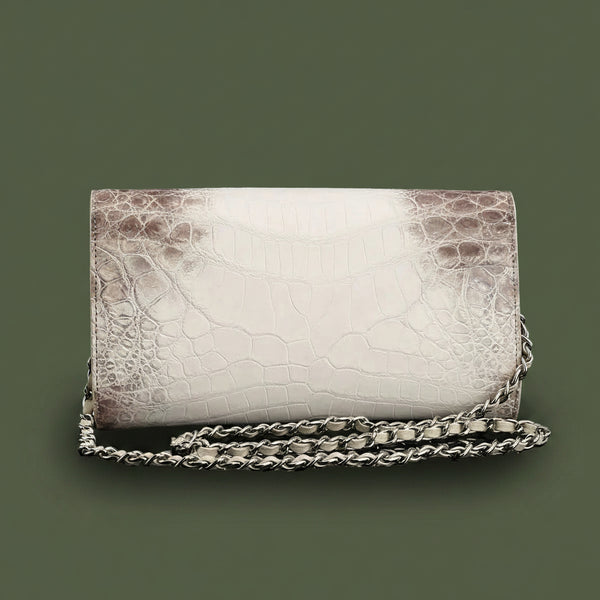 Perla Imperiale Nile Crocodile Leather Clutch