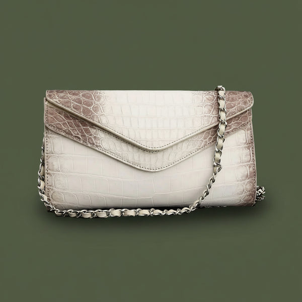 Perla Imperiale Nile Crocodile Leather Clutch