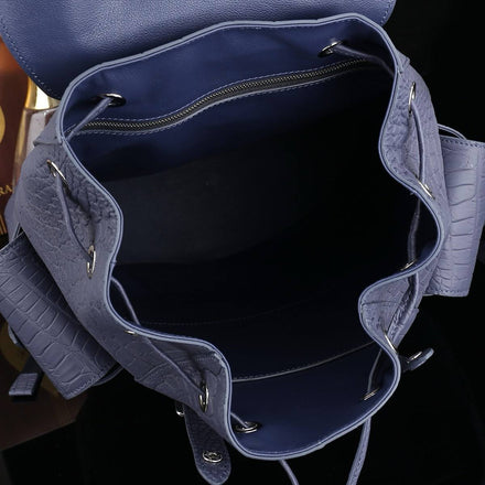 Load image into Gallery viewer, Lavanda Imperiale Croco Leather Executive Backpack
