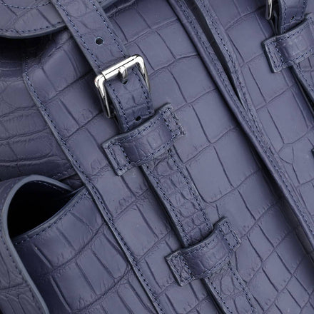 Load image into Gallery viewer, Lavanda Imperiale Croco Leather Executive Backpack
