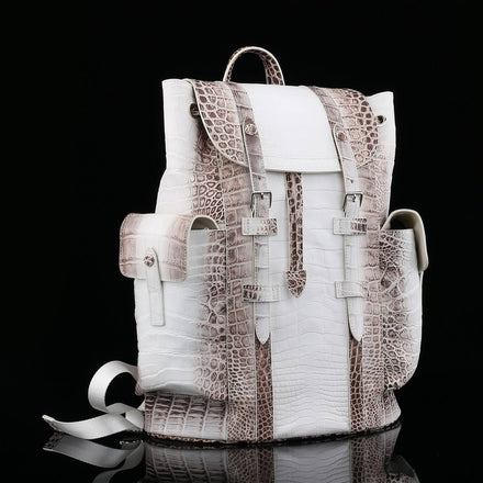 Load image into Gallery viewer, Perla Imperiale Croco Leather Executive Backpack
