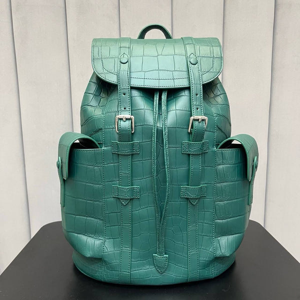 Laguna Imperiale Croco Leather Executive Backpack