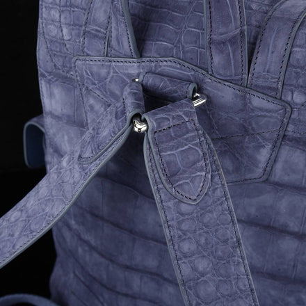 Load image into Gallery viewer, Lilla Veneziano Croco Leather Executive Backpack
