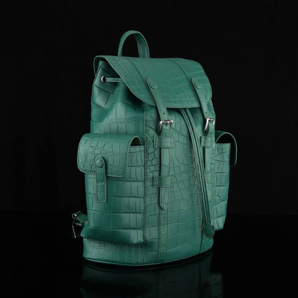 Giada Reale Croco Leather Executive Backpack