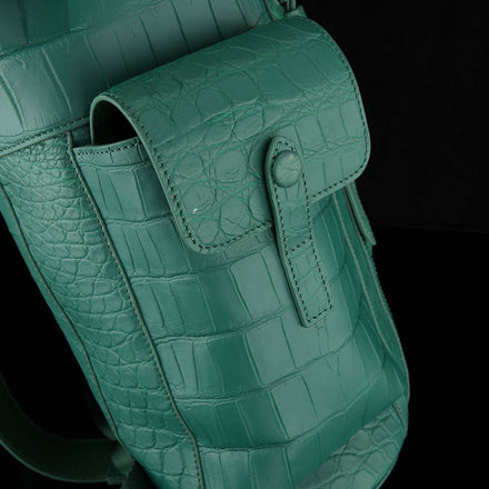Load image into Gallery viewer, Giada Reale Croco Leather Executive Backpack
