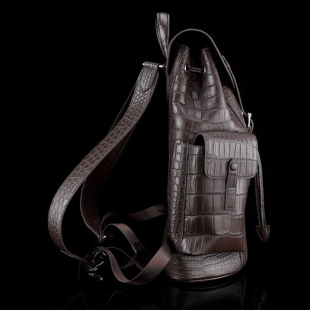Load image into Gallery viewer, Moka Reale Croco Leather Executive Backpack
