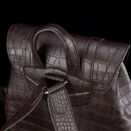Load image into Gallery viewer, Moka Reale Croco Leather Executive Backpack
