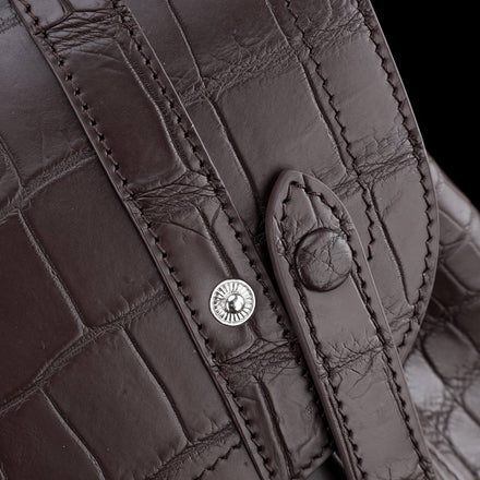 Load image into Gallery viewer, Moka Reale Croco Leather Executive Backpack
