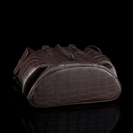 Load image into Gallery viewer, Moka Reale Croco Leather Executive Backpack
