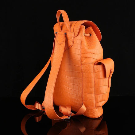 Load image into Gallery viewer, Arancia Imperiale Crocodile Leather Backpack
