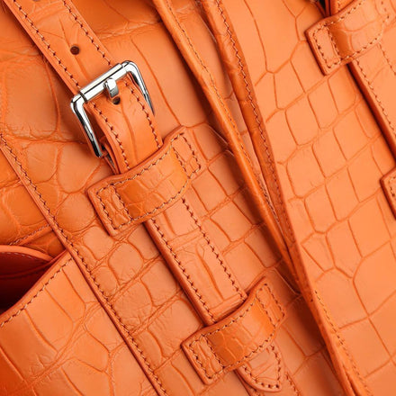 Load image into Gallery viewer, Arancia Imperiale Crocodile Leather Backpack
