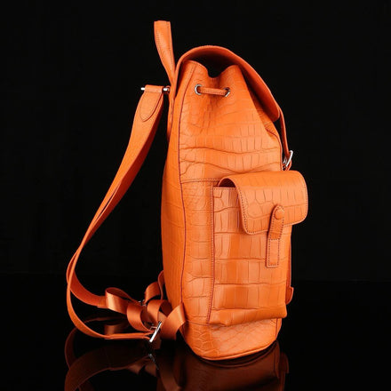 Load image into Gallery viewer, Arancia Imperiale Crocodile Leather Backpack

