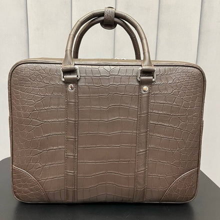 Load image into Gallery viewer, Moka Reale Crocodile Leather Executive Briefcase
