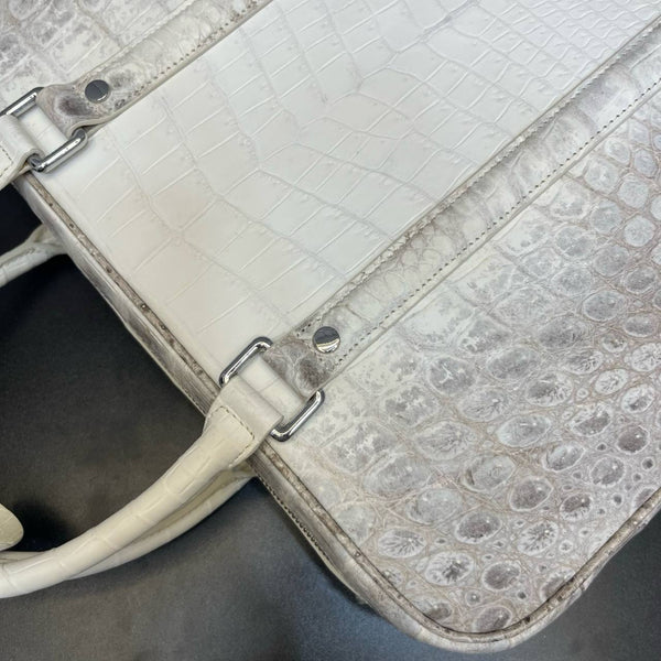 Perla Imperiale Croco Leather Briefcase