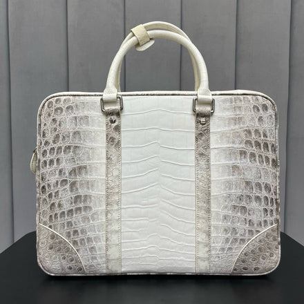Load image into Gallery viewer, Perla Imperiale Croco Leather Briefcase
