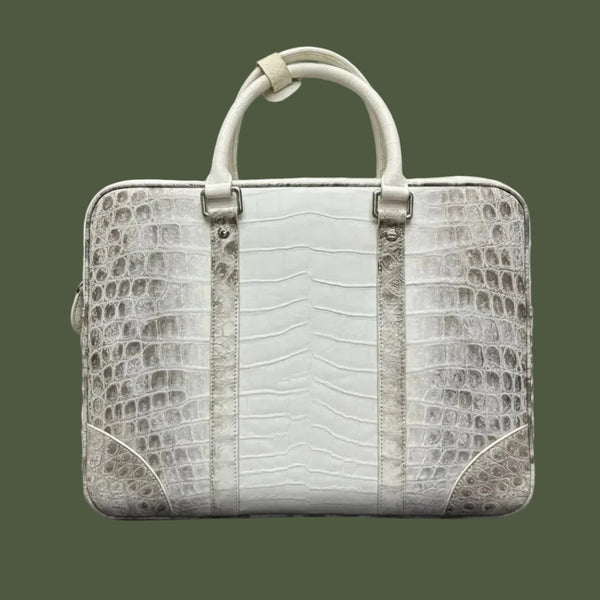 Perla Imperiale Crocodile Leather Briefcase