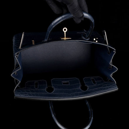 Load image into Gallery viewer, Notte Imperiale Croco Leather Executive Tote
