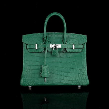 Load image into Gallery viewer, Smeraldo Reale Croco Leather Executive Tote
