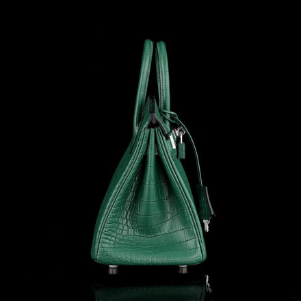 Load image into Gallery viewer, Smeraldo Reale Croco Leather Executive Tote
