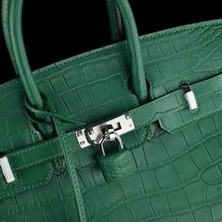 Load image into Gallery viewer, Smeraldo Reale Croco Leather Executive Tote
