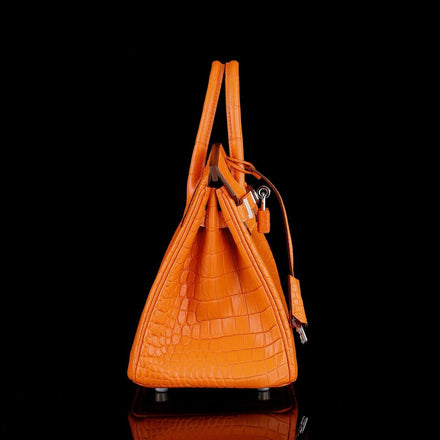 Load image into Gallery viewer, Arancio Ducale Croco Leather Executive Tote
