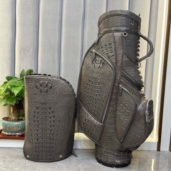 Moka Reale Croco Leather Golf Bag