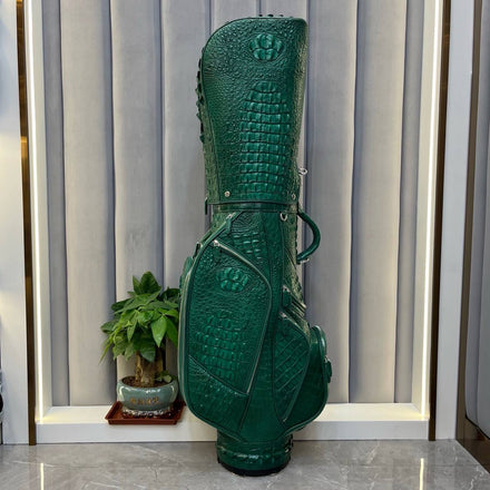 Load image into Gallery viewer, Verde Milano Croco Leather Golf Bag
