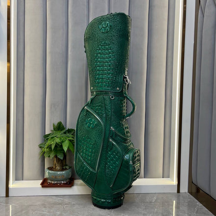 Load image into Gallery viewer, Verde Milano Croco Leather Golf Bag
