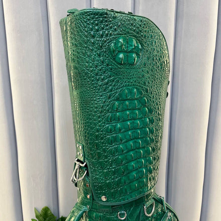Load image into Gallery viewer, Verde Milano Croco Leather Golf Bag
